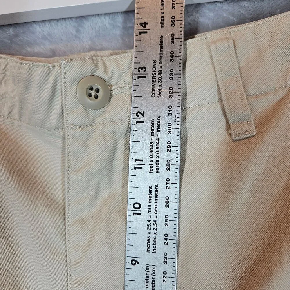 Cabela's Cargo Pants Mens 42 Tan Khakis Button Pocket Flaps Gorpcore Hiking Work